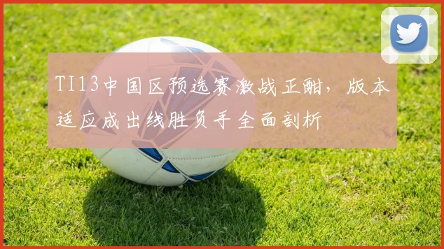 TI13中国区预选赛激战正酣，版本适应成出线胜负手全面剖析